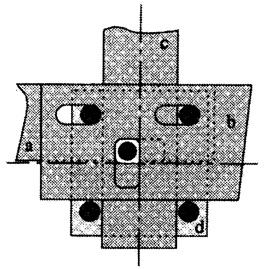 The first switching element, shows plates a to e stacked together